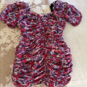 Zara Floral Puff Sleeve Dress